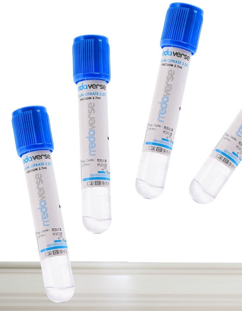 Sodium Citrate 3.2% tubes with blue caps