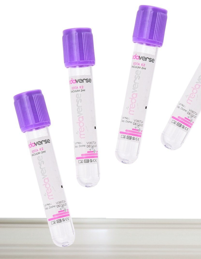 EDTA K2 tubes with lavender caps