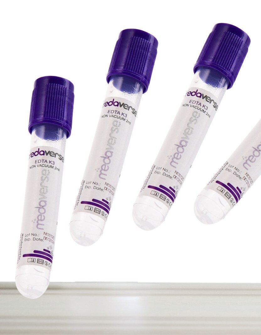 EDTA K3 tubes with lavender caps
